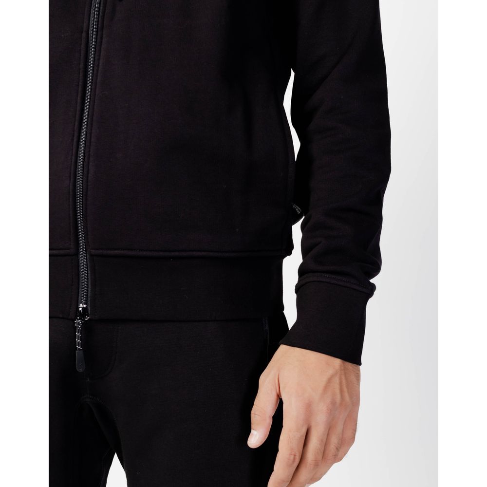 Armani Exchange Schwarzer Baumwoll-Kapuzenpulli