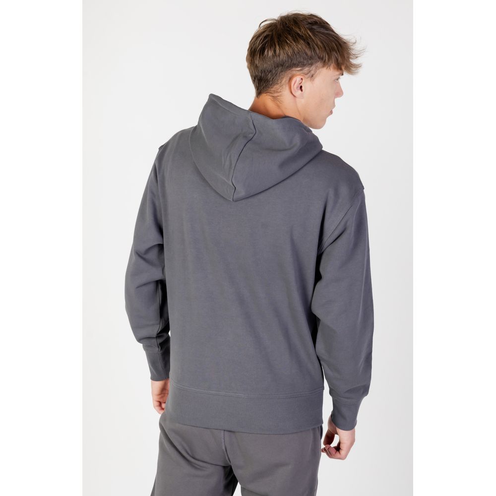 Hugo Boss Grauer Baumwoll-Kapuzenpulli