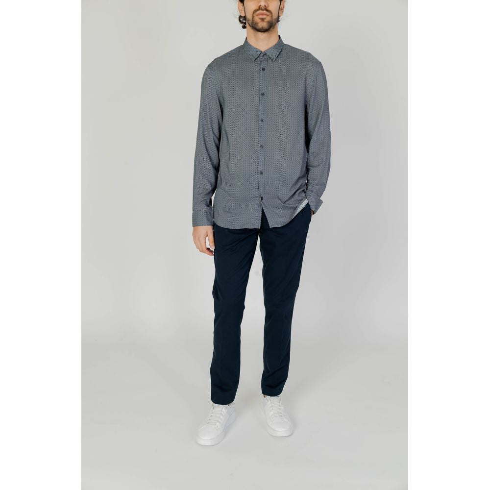 Armani Exchange Graues Viskose-Hemd