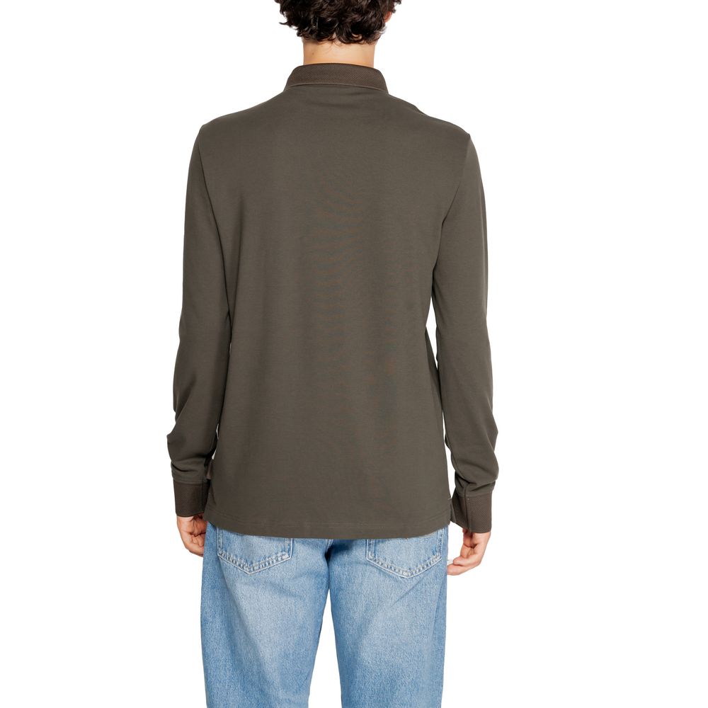 Armani Exchange Grünes Baumwoll-Langarmshirt