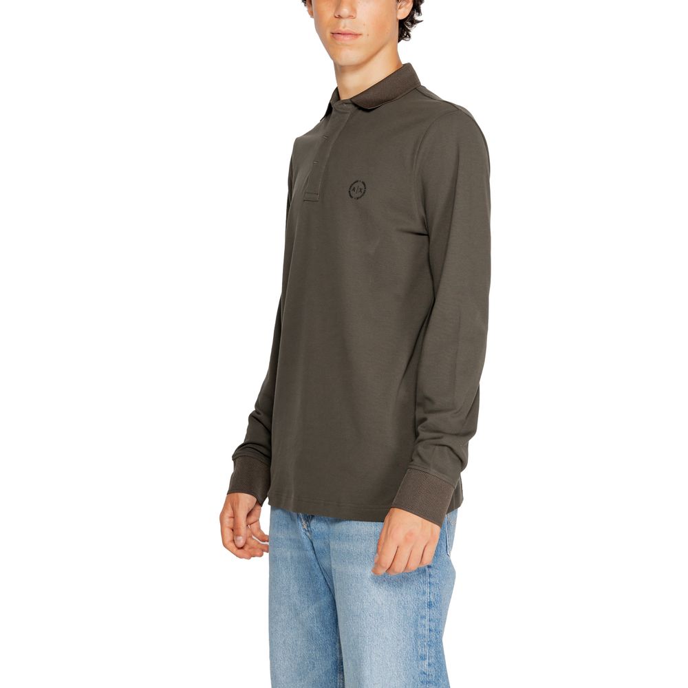 Armani Exchange Grünes Baumwoll-Langarmshirt