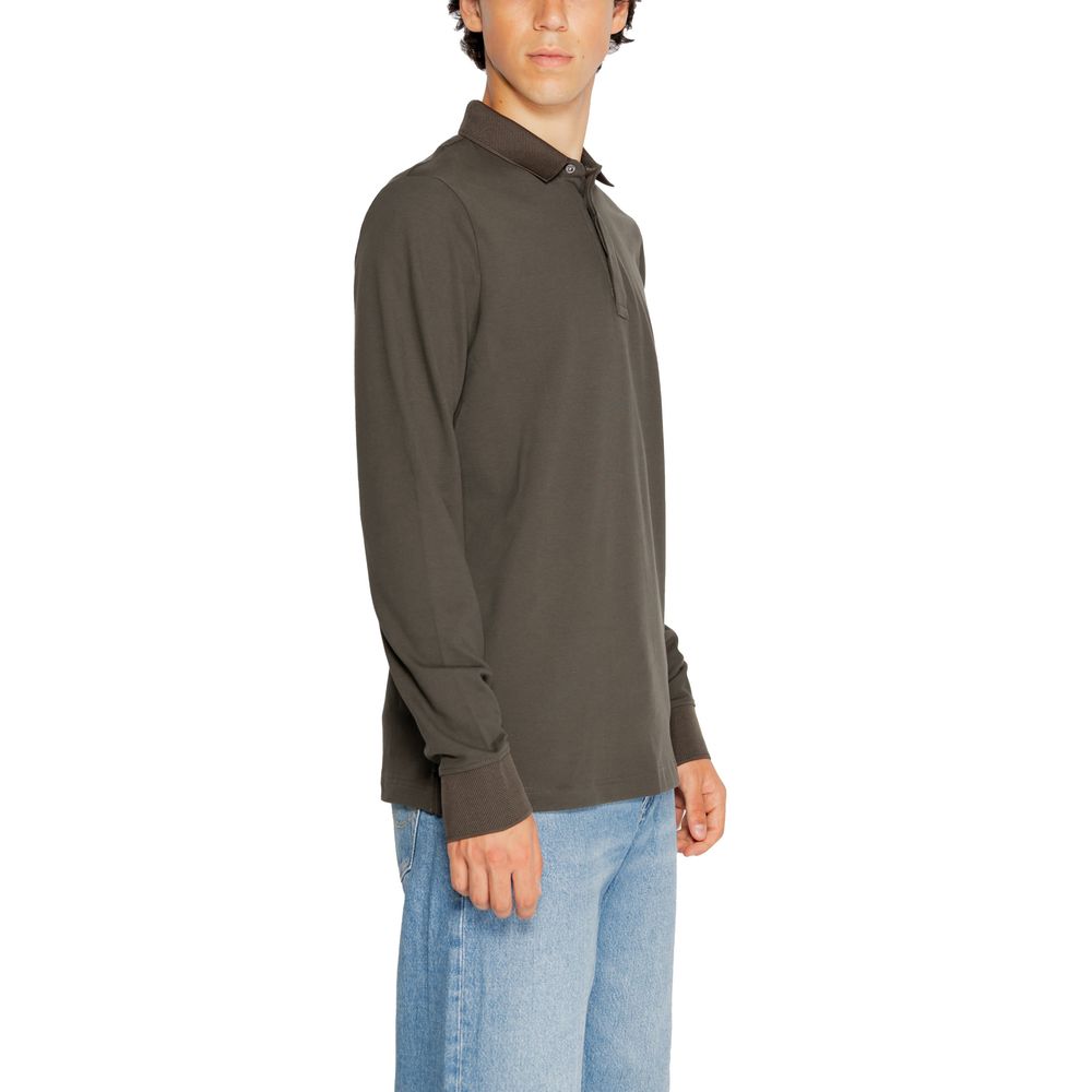 Armani Exchange Grünes Baumwoll-Langarmshirt