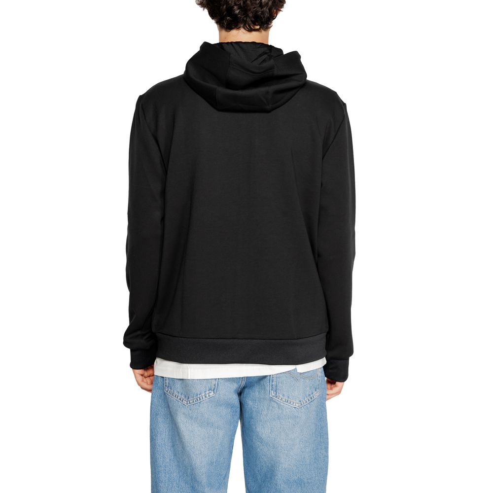 EA7 Emporio Armani Schwarzer Polyester-Kapuzenpulli