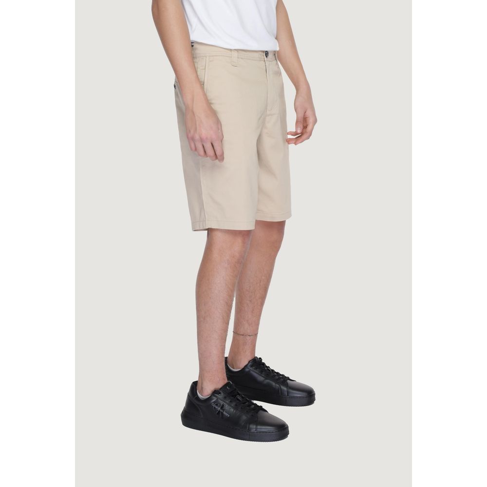 Armani Exchange Beigefarbene Baumwoll-Bermudas