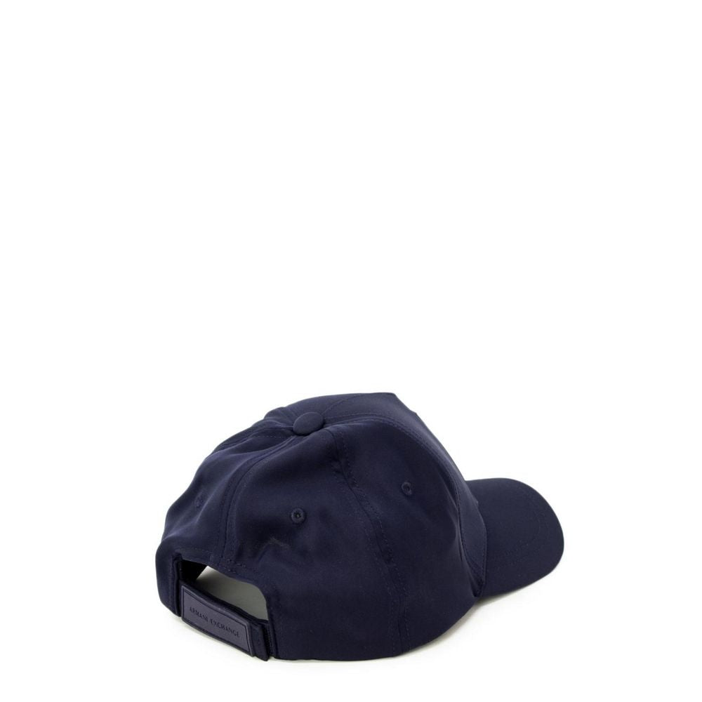 Armani Exchange Blaue Polyesterkappen Baseballmütze