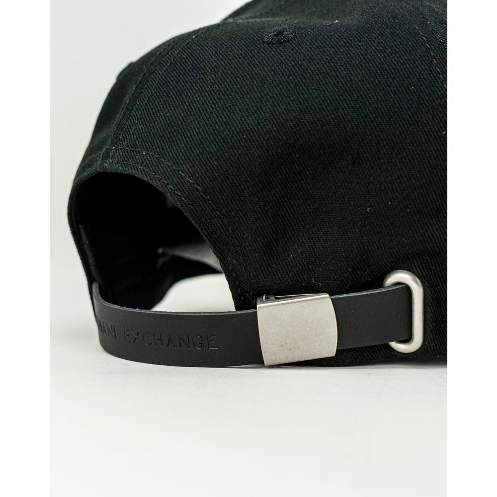 Armani Exchange Schwarze Baumwollmützen Baseballmütze