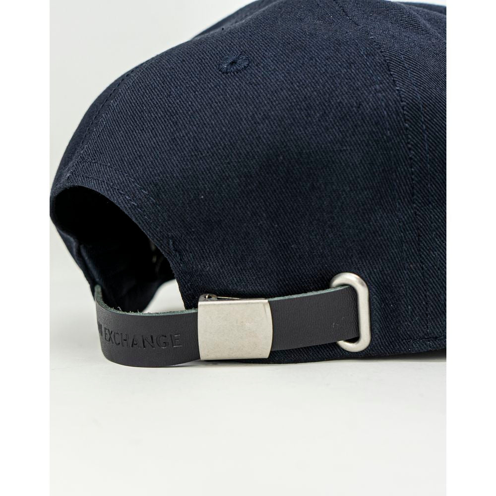 Armani Exchange Blaue Baumwollkappen Baseballmütze