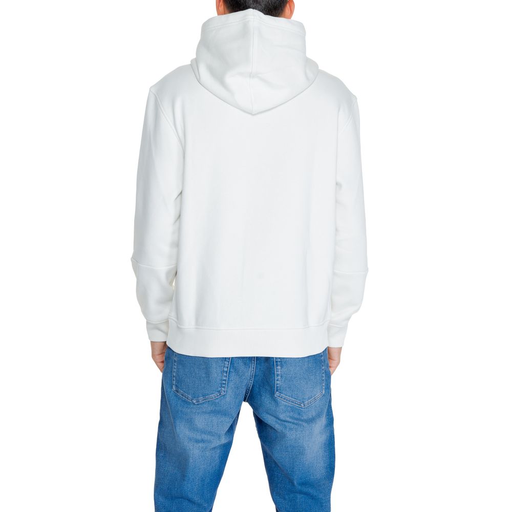 Calvin Klein Jeans Cremefarbener Baumwoll-Kapuzenpulli