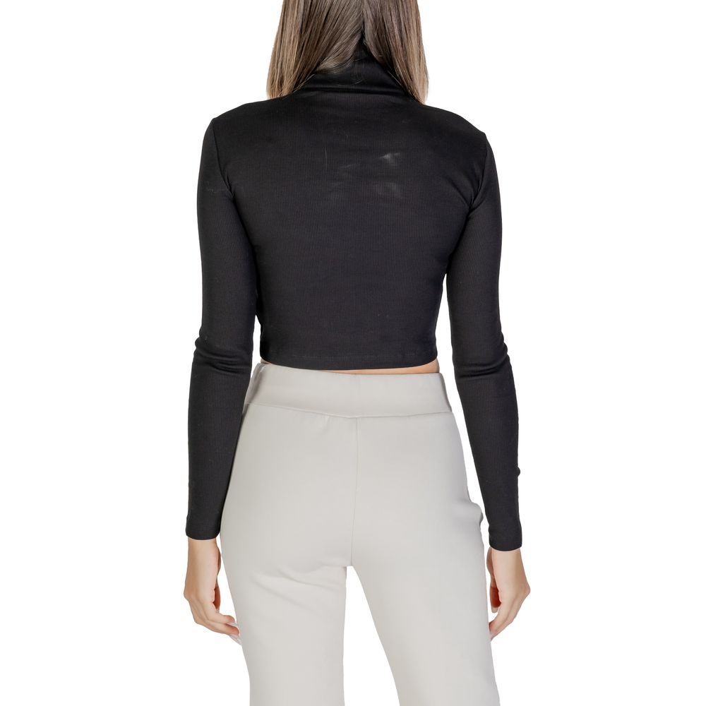 Calvin Klein Jeans Schwarzes Baumwoll-Langarmshirt
