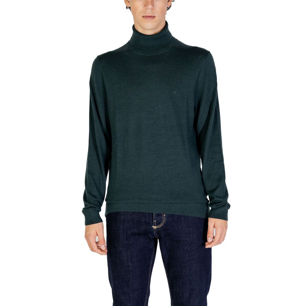 Calvin Klein Rollkragenpullover aus grüner Wolle