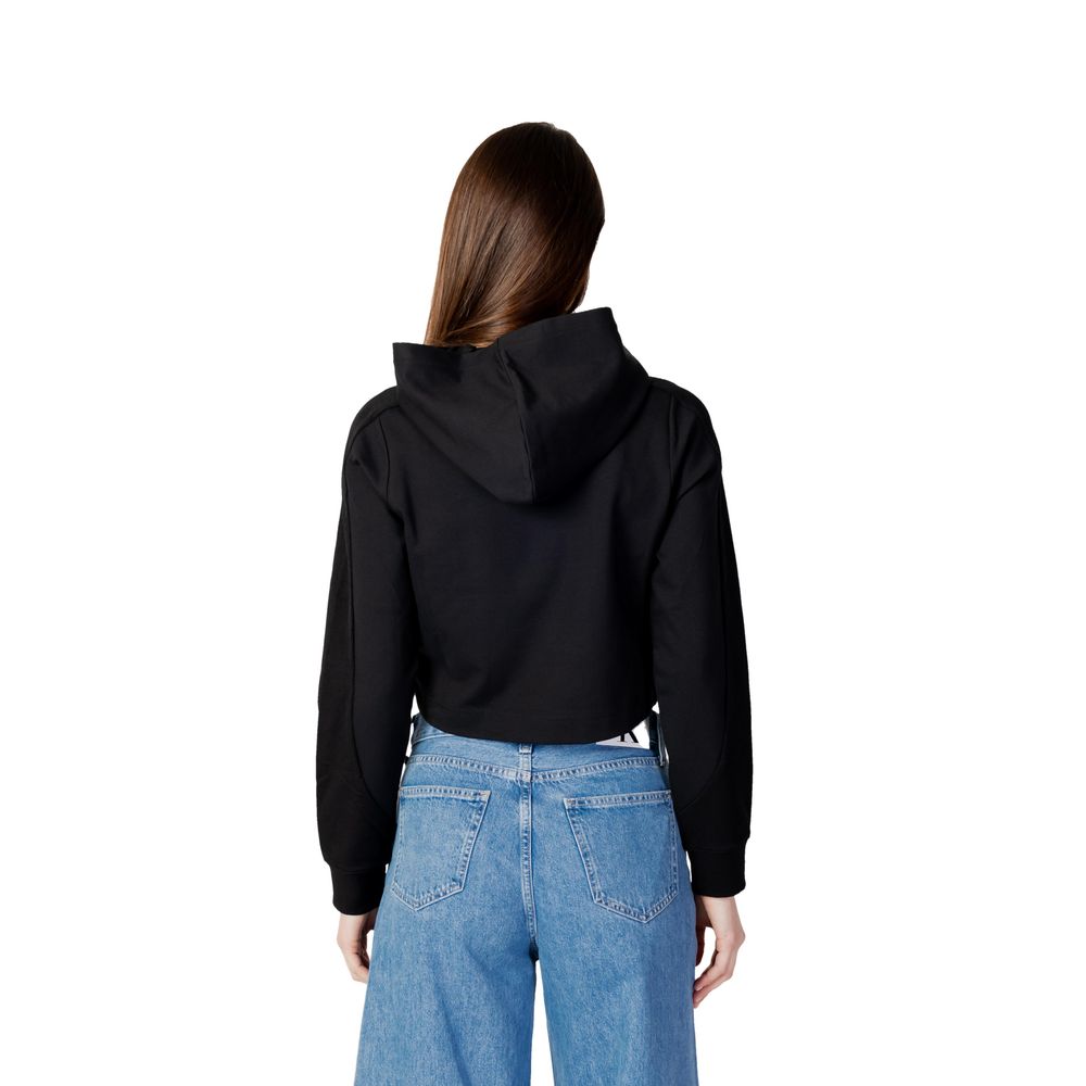 Calvin Klein Jeans Schwarzes Viskose-Langarmshirt