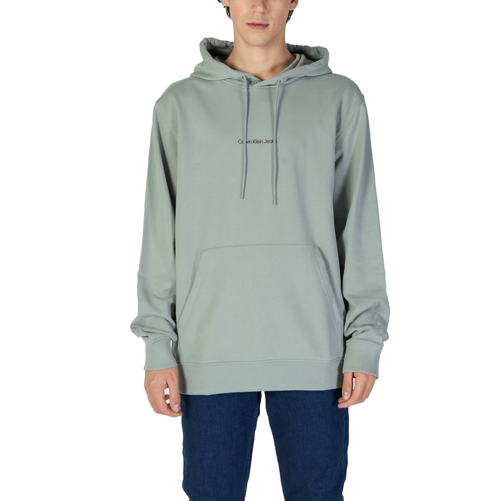 Calvin Klein Jeans Grüner Baumwoll-Kapuzenpulli