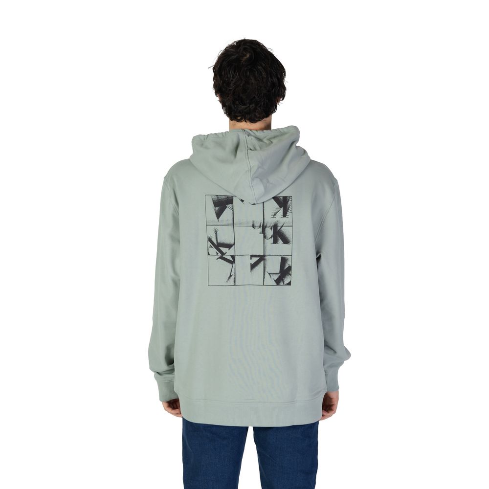 Calvin Klein Jeans Grüner Baumwoll-Kapuzenpulli