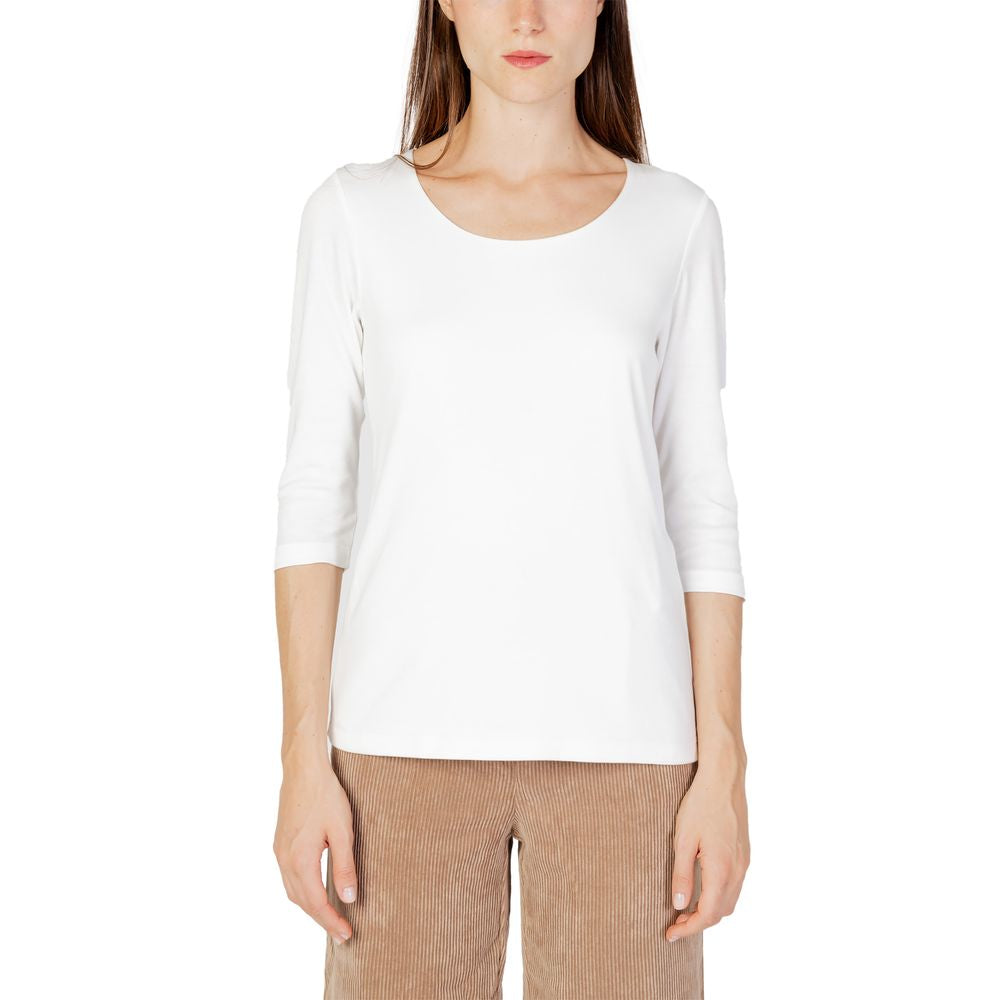Street One Cremefarbenes Baumwoll-Langarmshirt