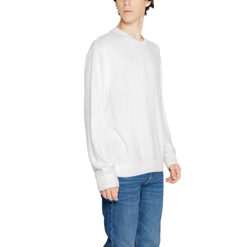 Tommy Hilfiger Jeans Weißer Pullover aus recyceltem Polyester