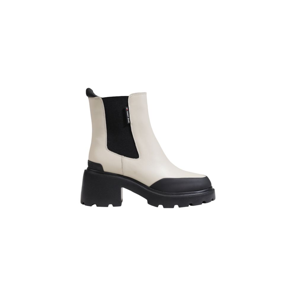 Tommy Hilfiger Jeans Beige Leather Boots