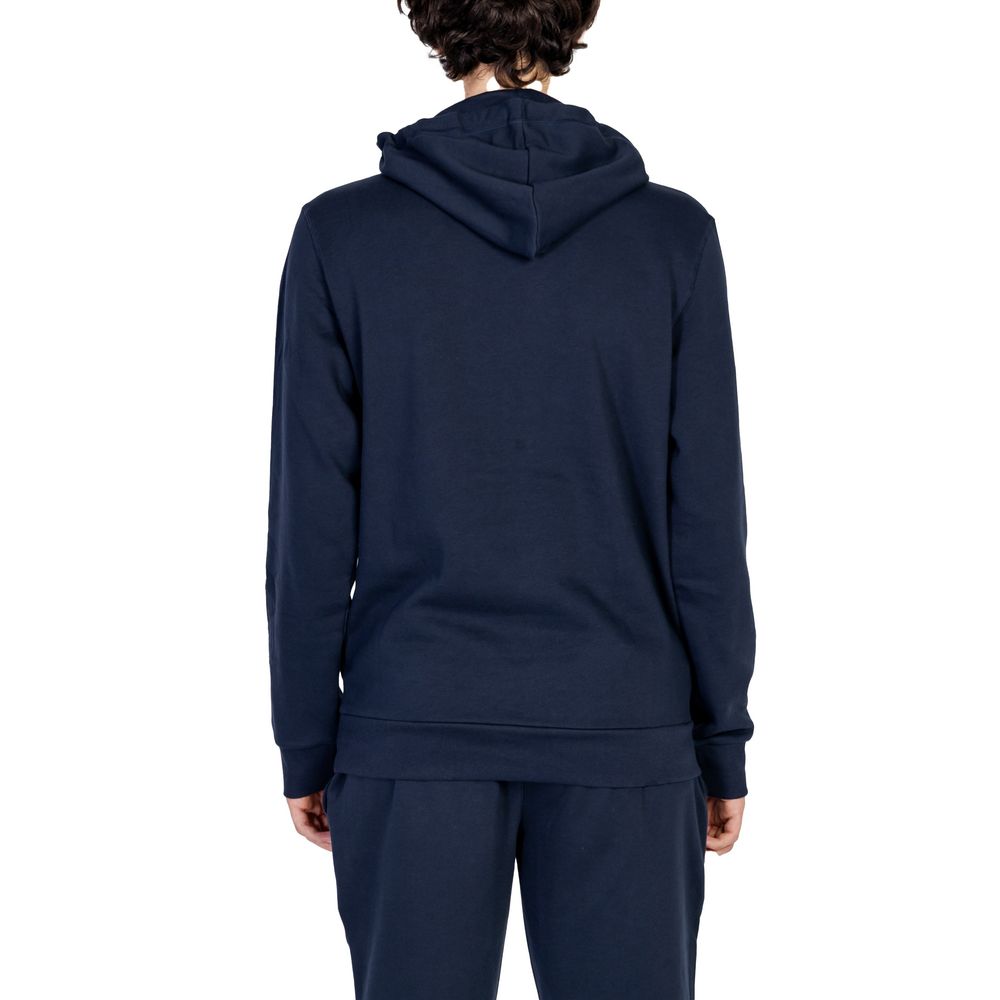 Emporio Armani Underwear Blauer Baumwoll-Kapuzenpulli