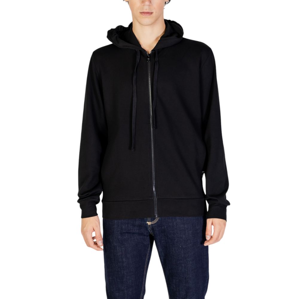 Emporio Armani Underwear Schwarzer Polyester-Kapuzenpulli