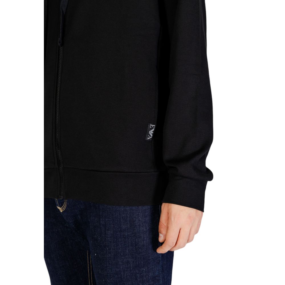 Emporio Armani Underwear Schwarzer Polyester-Kapuzenpulli