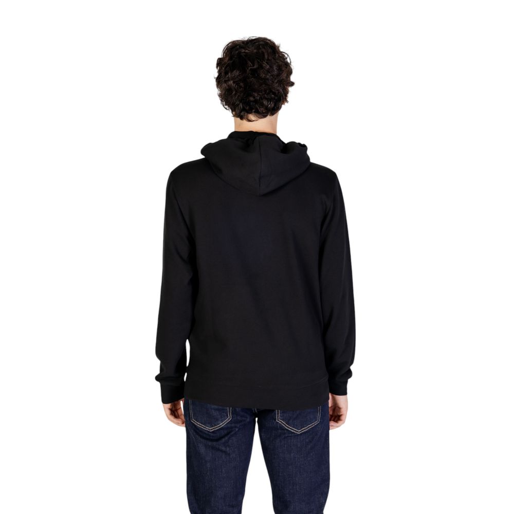 Emporio Armani Underwear Schwarzer Polyester-Kapuzenpulli