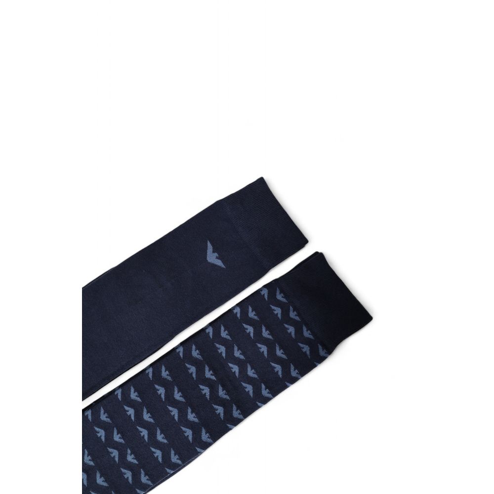 Emporio Armani Underwear Blaue Baumwollsocke