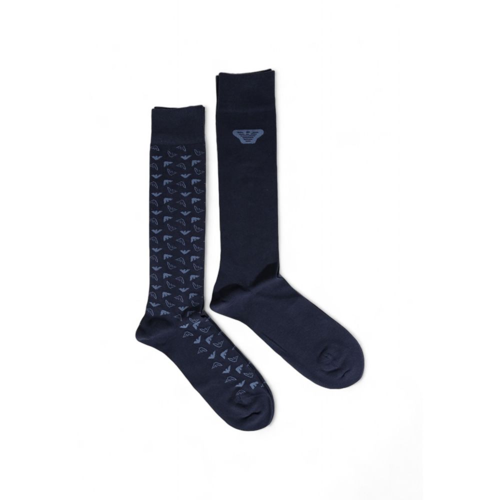 Emporio Armani Underwear Blaue Baumwollsocke