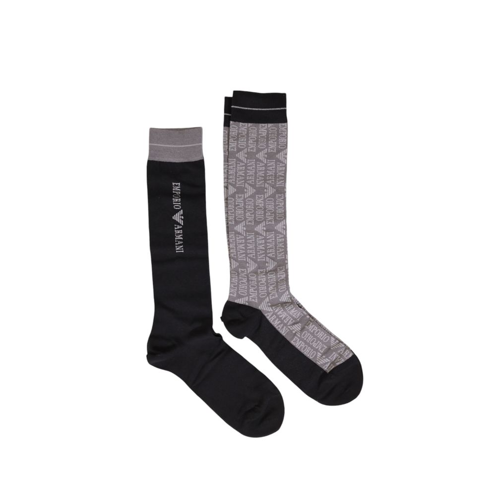 Emporio Armani Underwear Schwarze Baumwollsocke