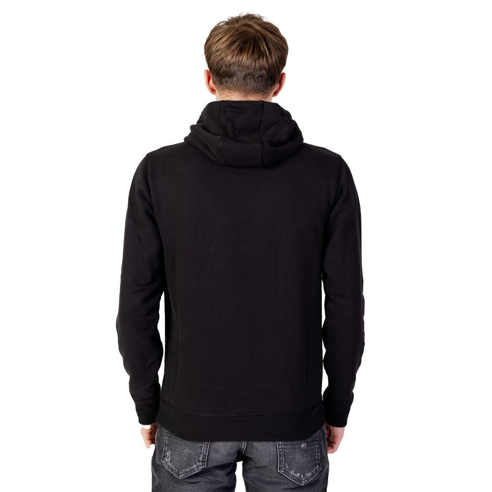 Tommy Hilfiger Jeans Schwarzer Bio-Baumwoll-Kapuzenpulli