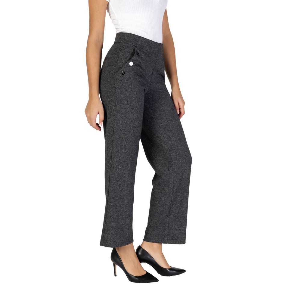 Street One Black Polyester Jeans & Pants