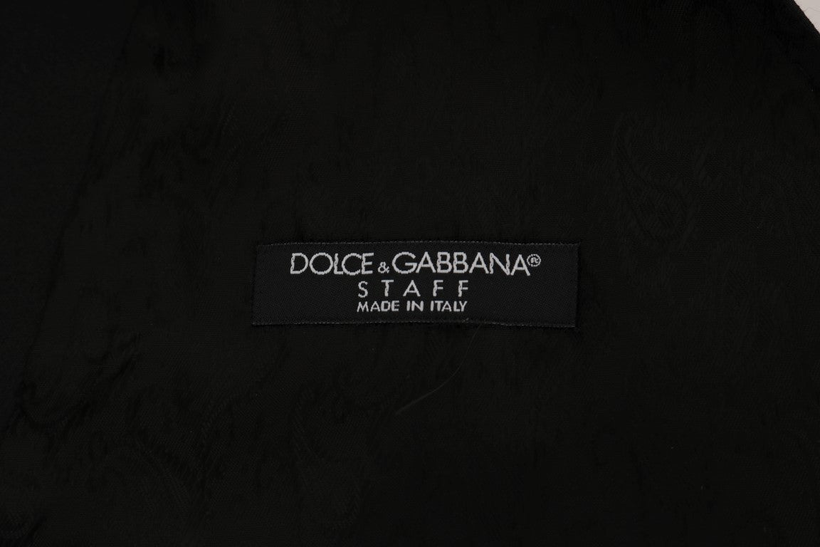 Dolce & Gabbana Simple Black Single Breasted Vest