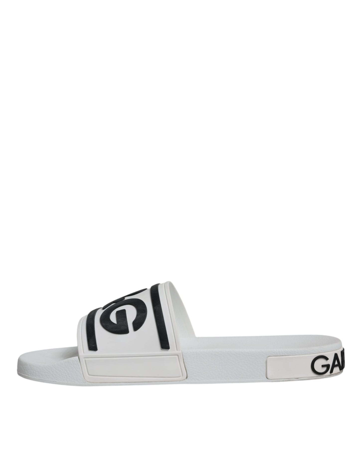 Dolce & Gabbana Weiß Schwarz Sandalen Gummi Beachwear Schuhe