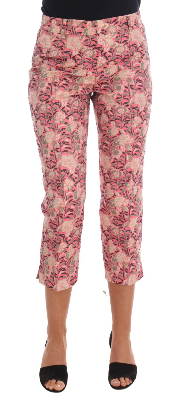 Dolce & Gabbana Elegant brocade trousers with floral pattern