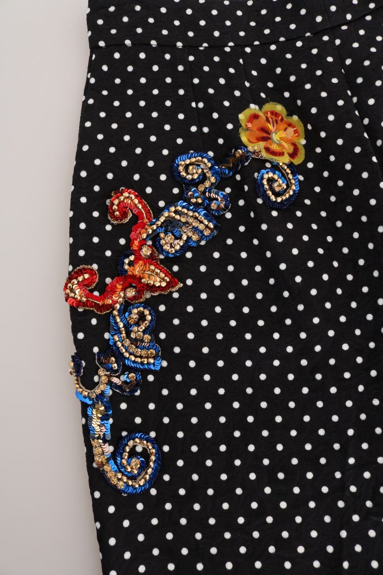 Dolce & Gabbana Elegant trousers with polka dot decoration