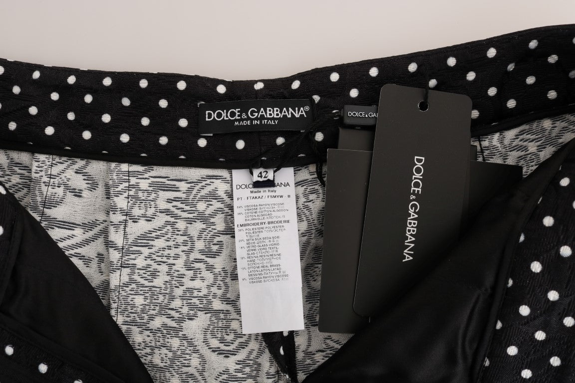 Dolce & Gabbana Elegant trousers with polka dot decoration