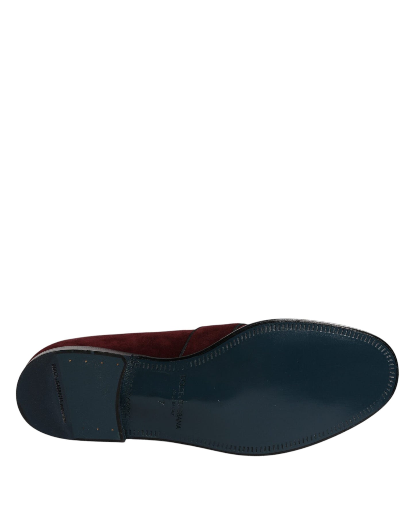 Dolce & Gabbana Bordeaux Wildleder Loafers Formal Männer Kleid Schuhe