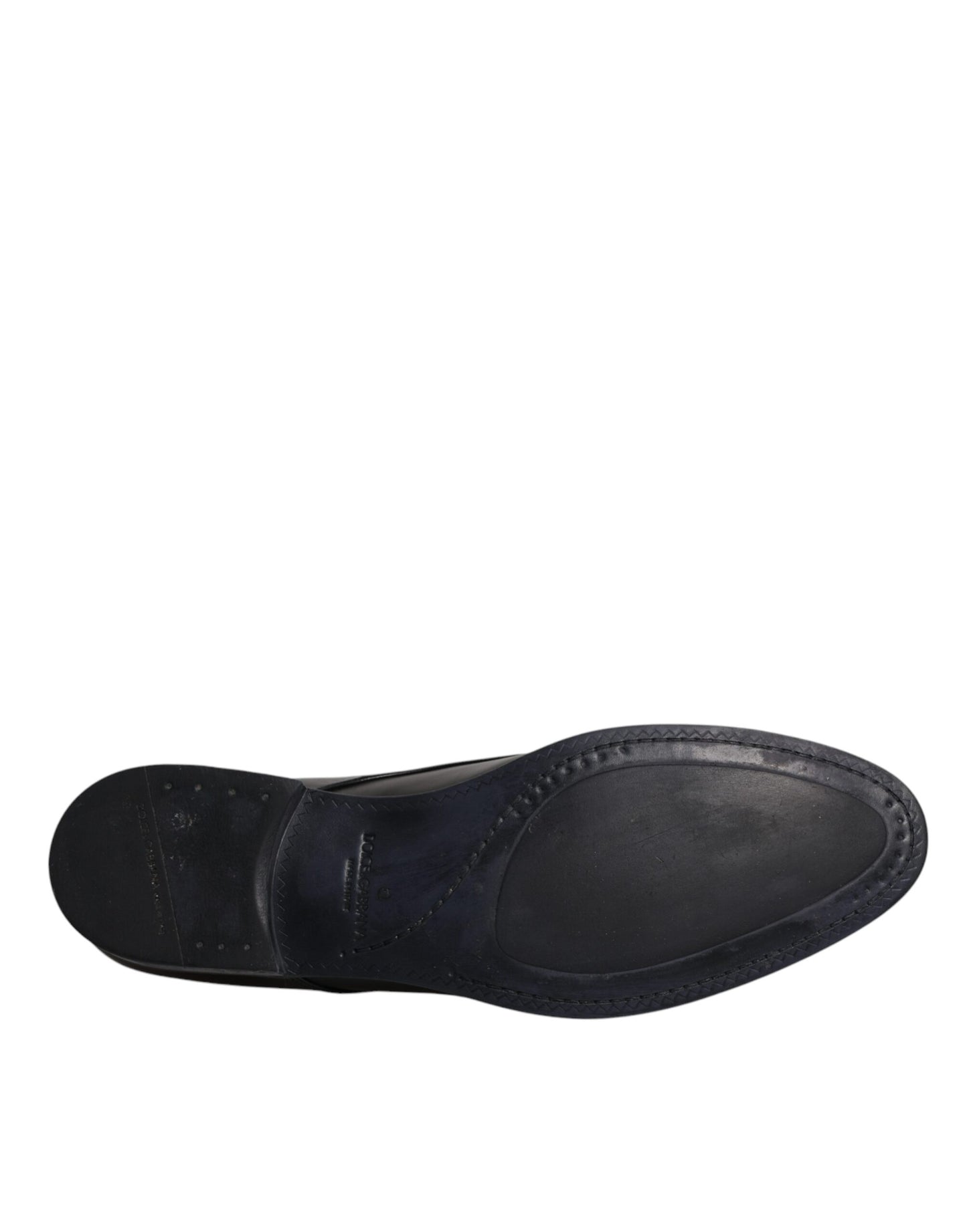 Dolce & Gabbana Schwarzes Lackleder Derby Herren Anzugschuhe