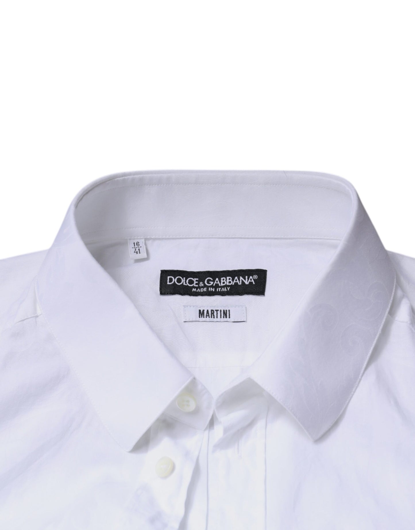 Dolce & Gabbana Weißes Baumwollhemd MARTINI Slim Fit Herren