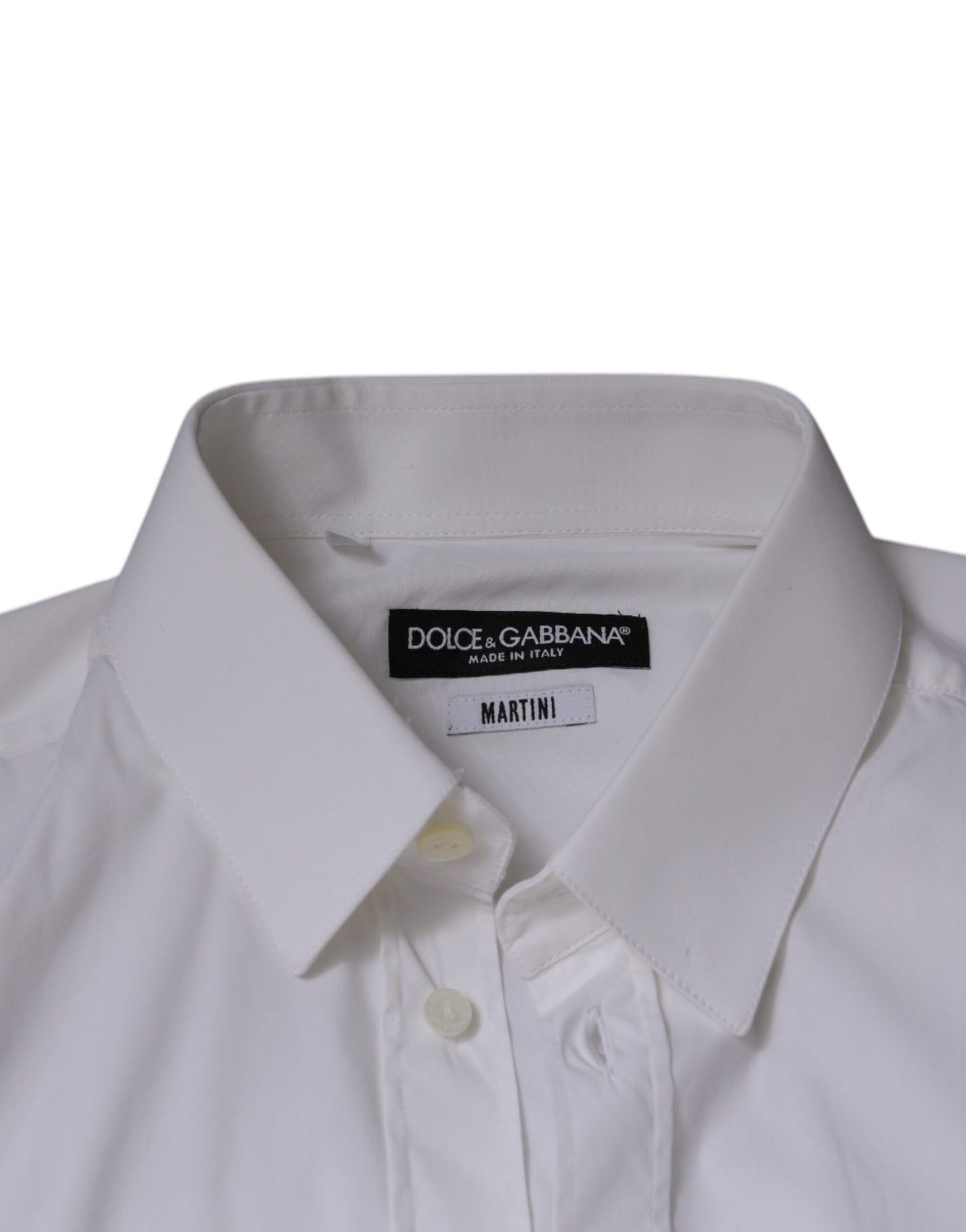 Dolce & Gabbana Weißes Hemd aus Baumwollmischung MARTINI Formal