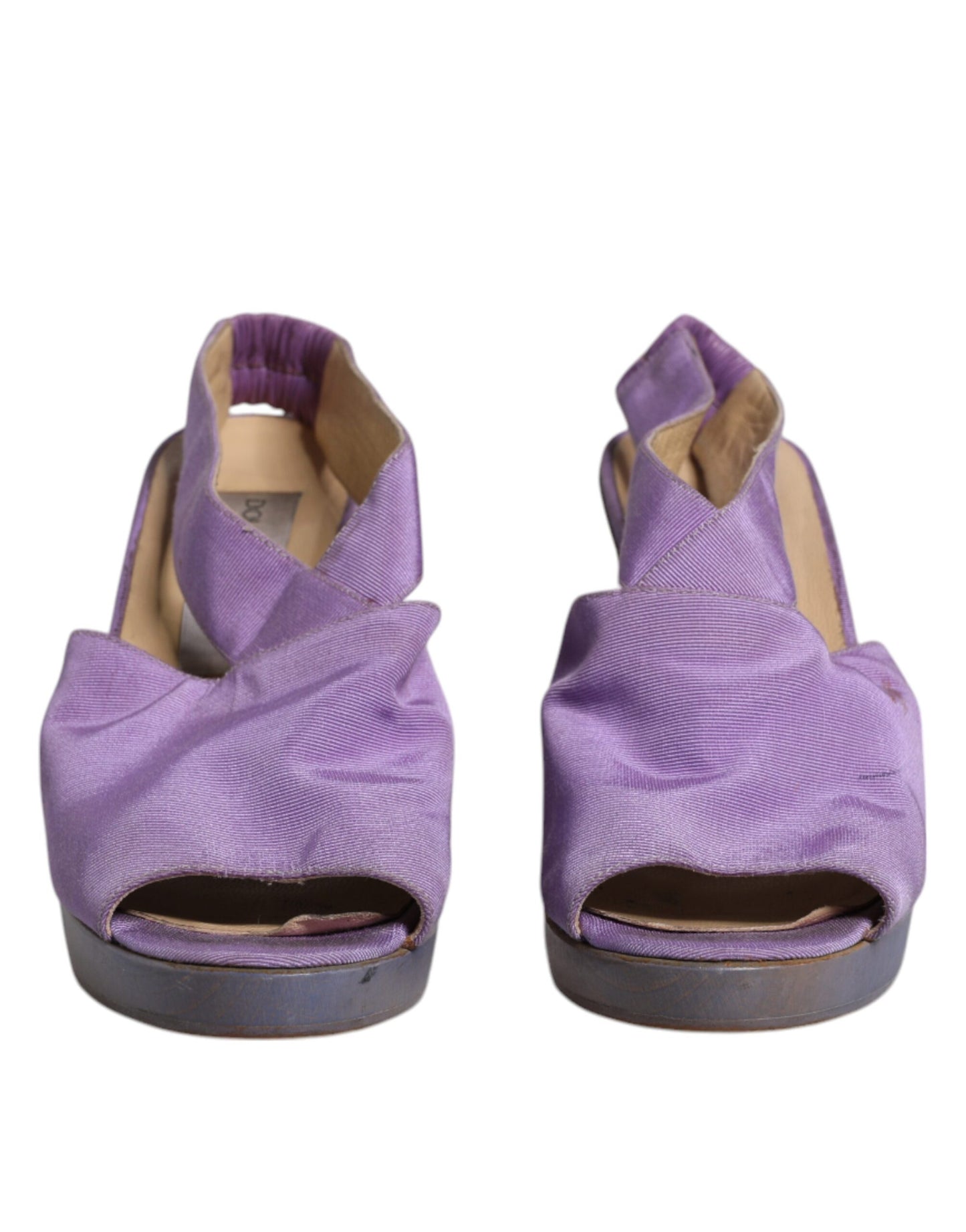 Dolce & Gabbana Lila Plattform Slingback Heels Sandalen Schuhe