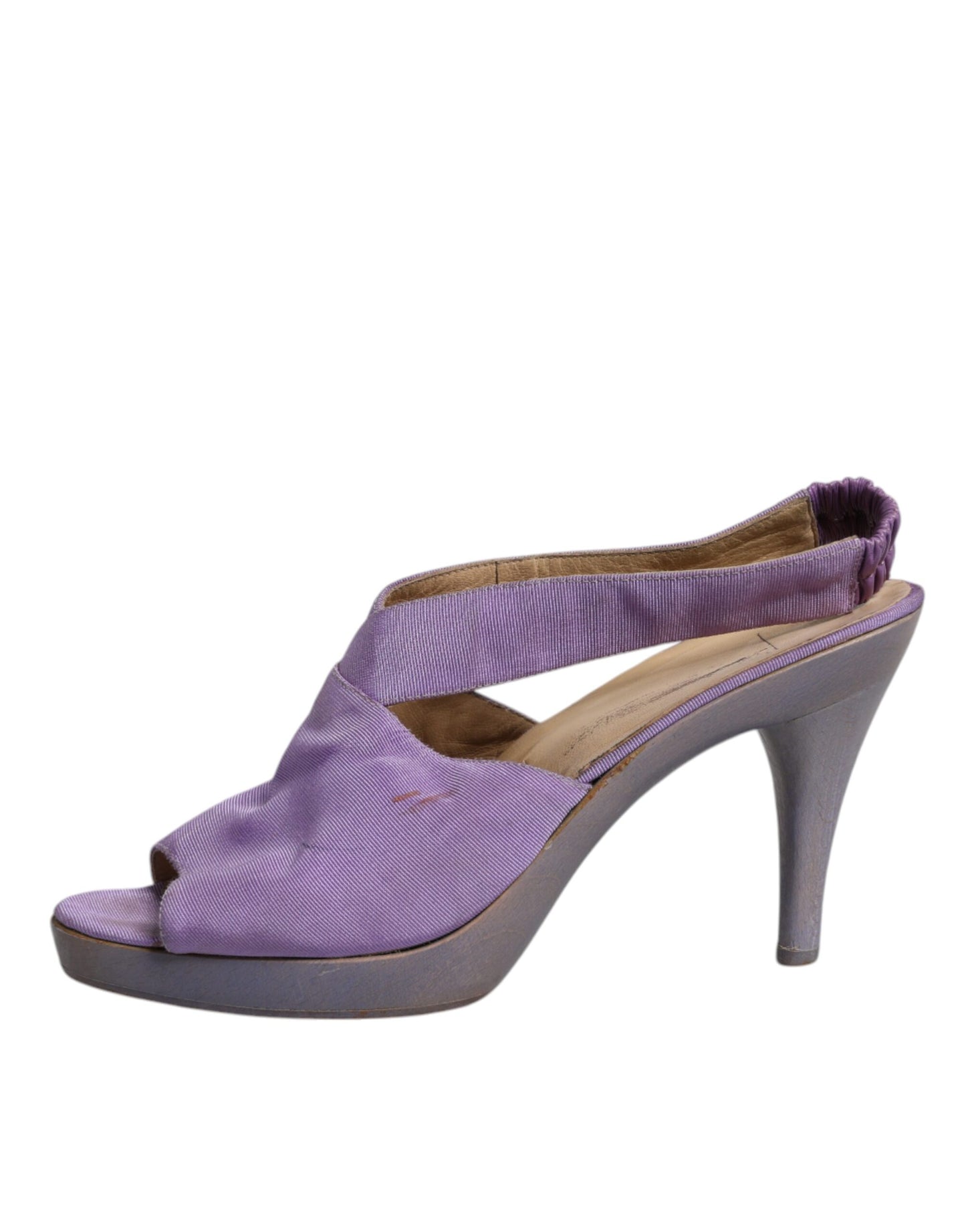 Dolce & Gabbana Lila Plattform Slingback Heels Sandalen Schuhe