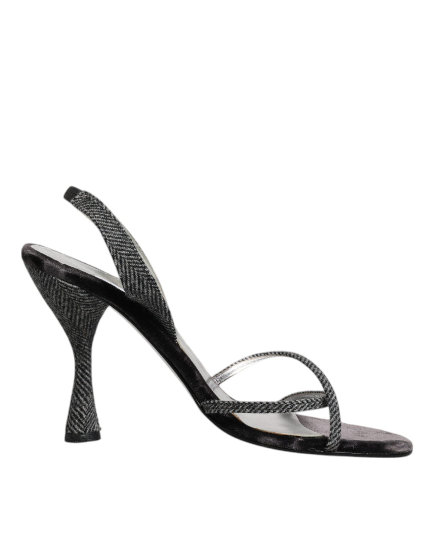 Dolce & Gabbana Schwarz Chevron High Heels Sandalen Schuhe