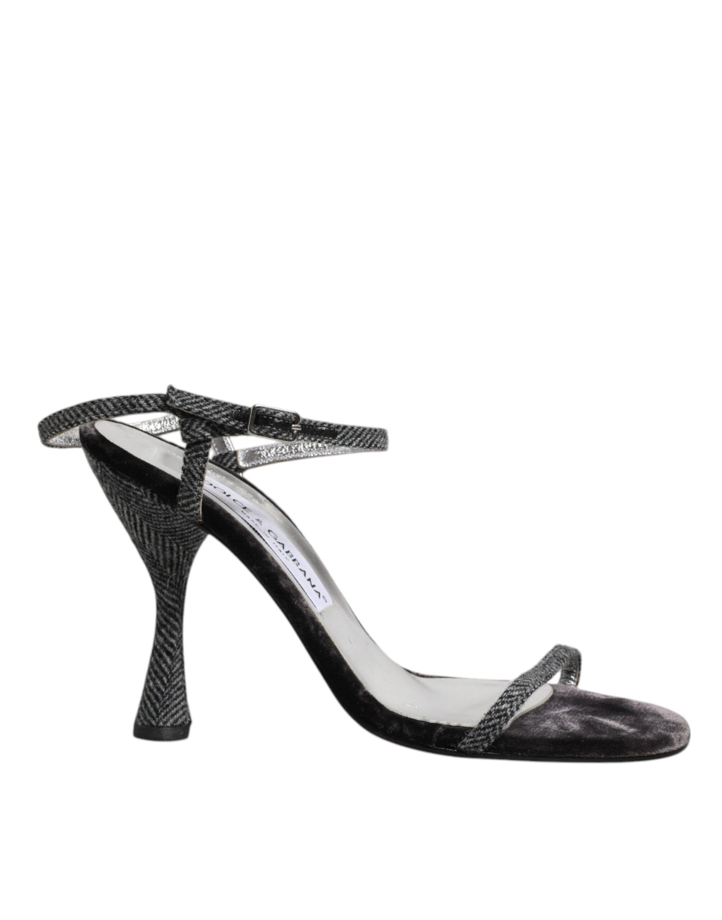 Dolce & Gabbana Schwarzer Knöchelriemen High Heels Sandalen Schuhe
