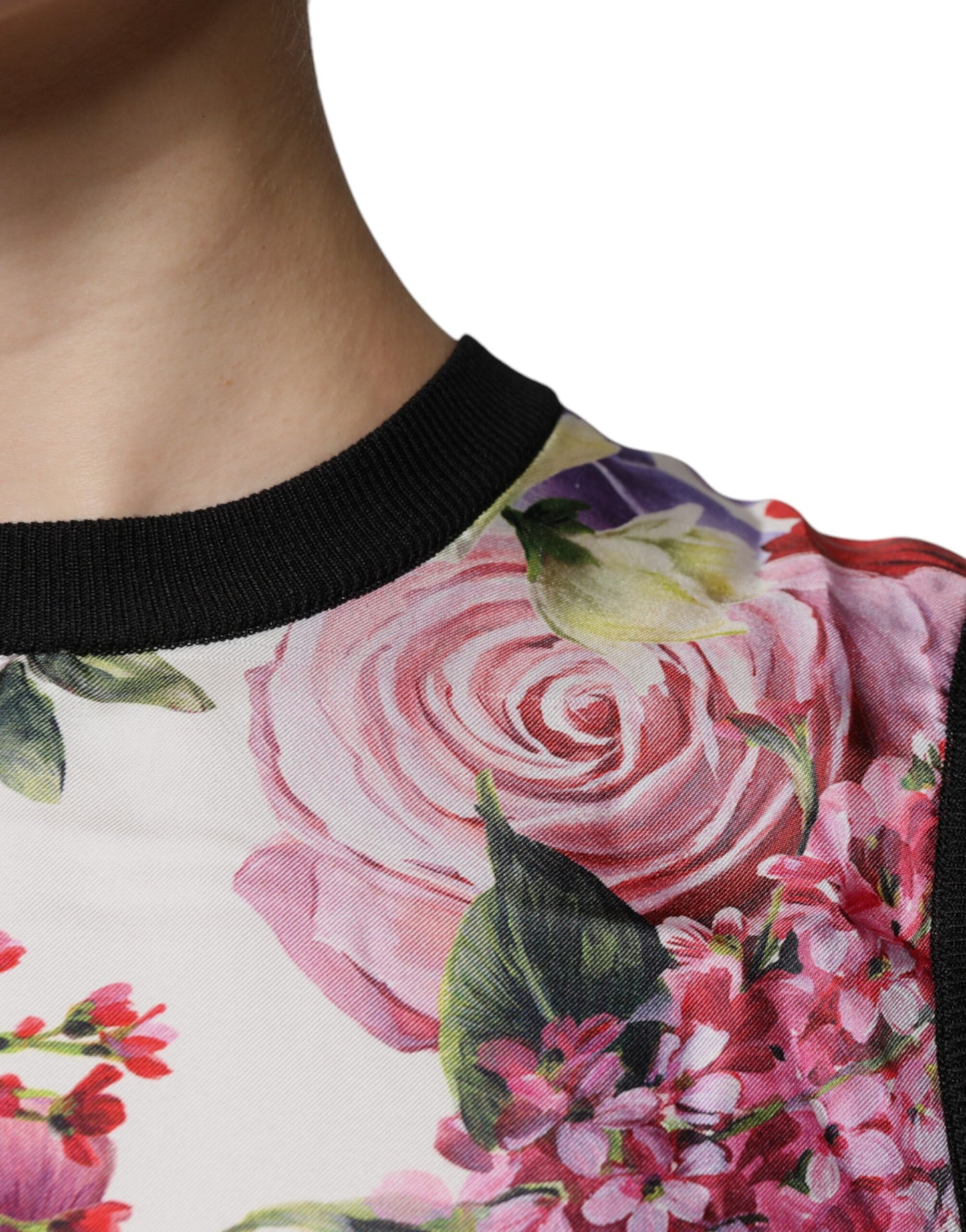 Dolce & Gabbana Multicolor Floral Silk Sleeveless Tank Bluse Top