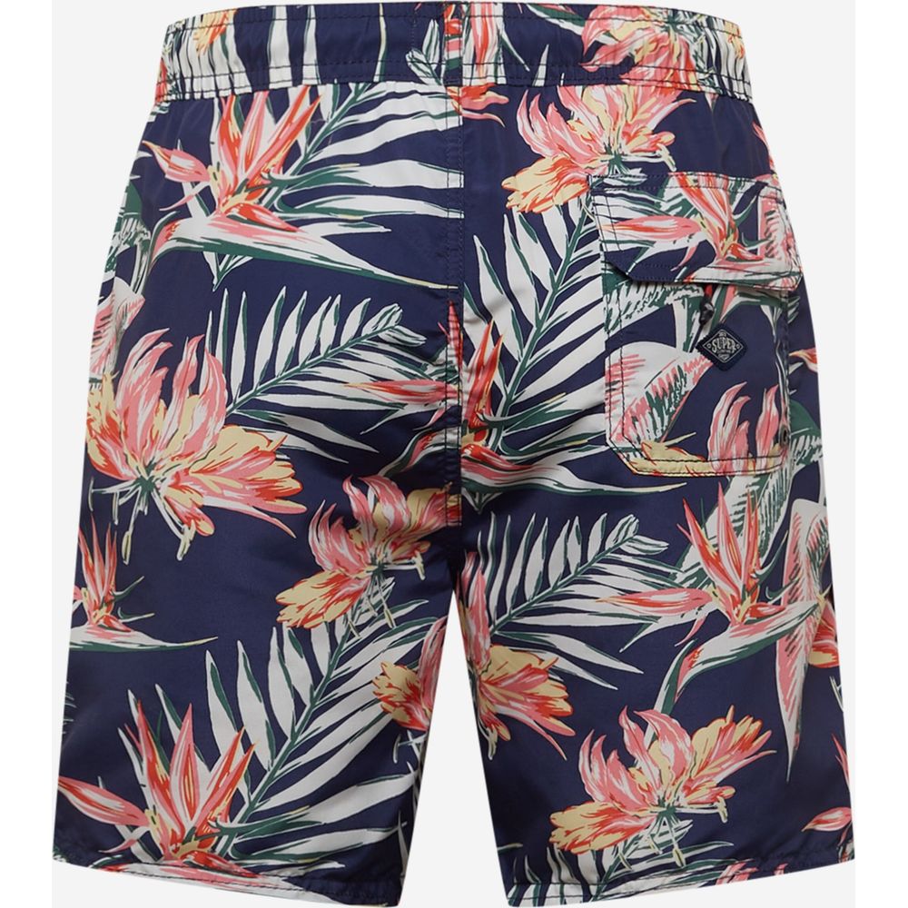 Superdry Blaue Polyester-Badeshorts