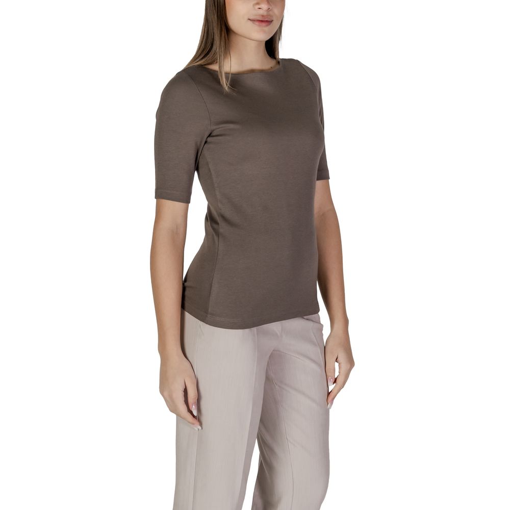 Street One T-Shirt aus brauner Baumwolle