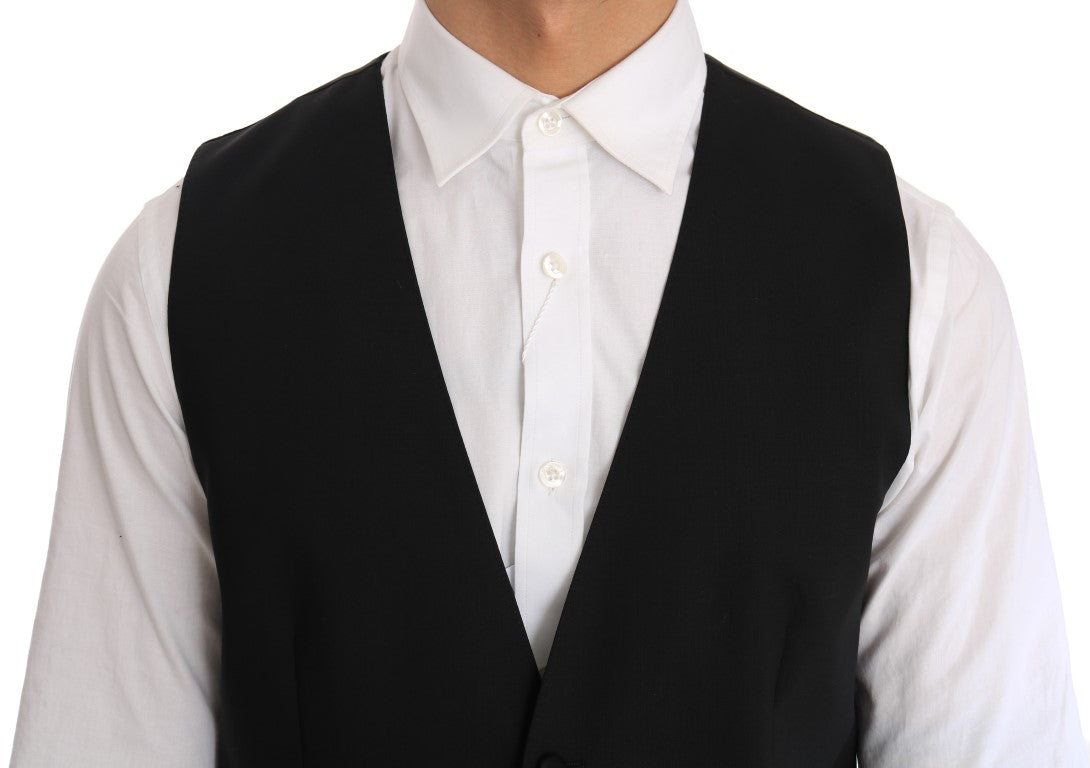 Dolce & Gabbana Elegant slim fit formal vest in black