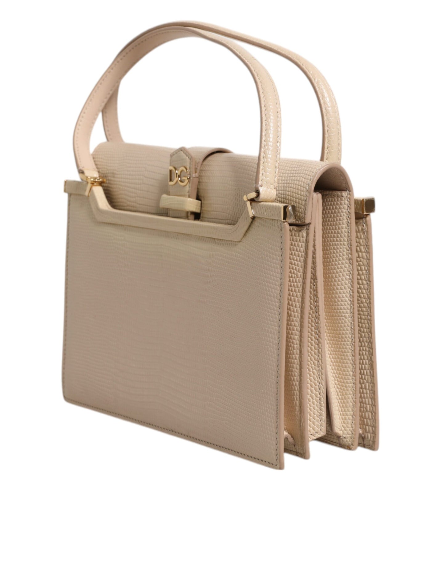 Dolce & Gabbana Beige Leder Ingrid Top Handle Umhängetasche
