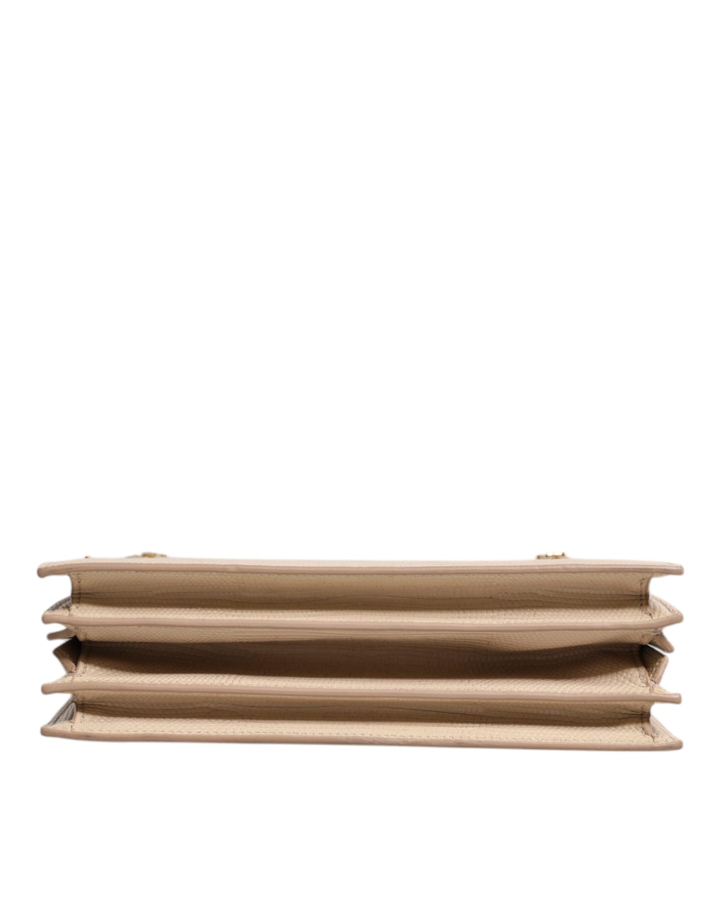 Dolce & Gabbana Beige Leder Ingrid Top Handle Umhängetasche