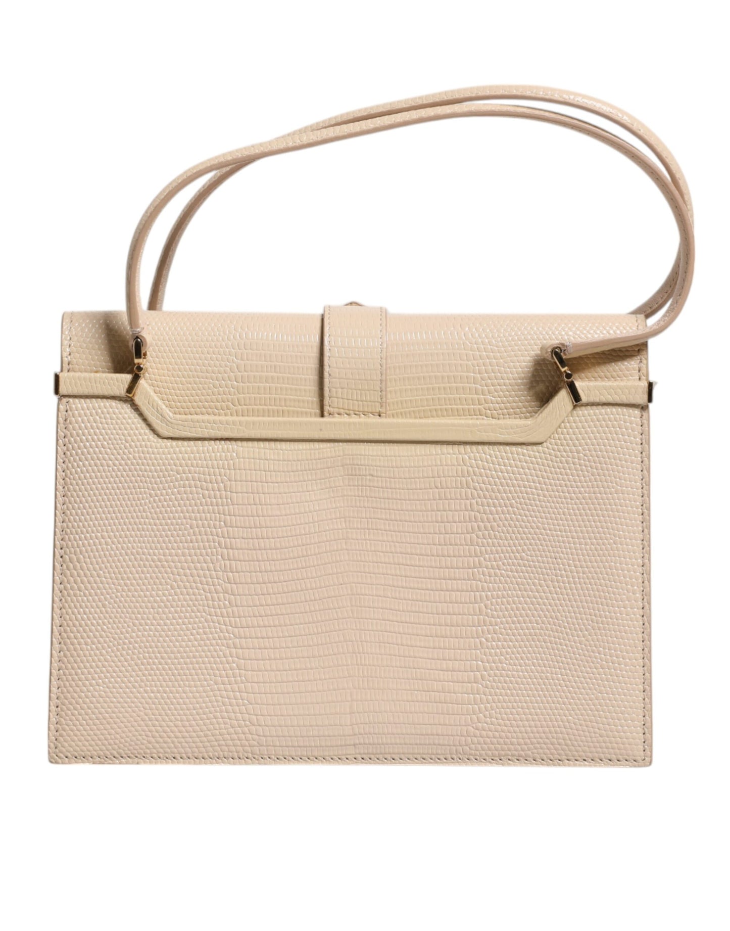 Dolce & Gabbana Beige Leder Ingrid Top Handle Umhängetasche