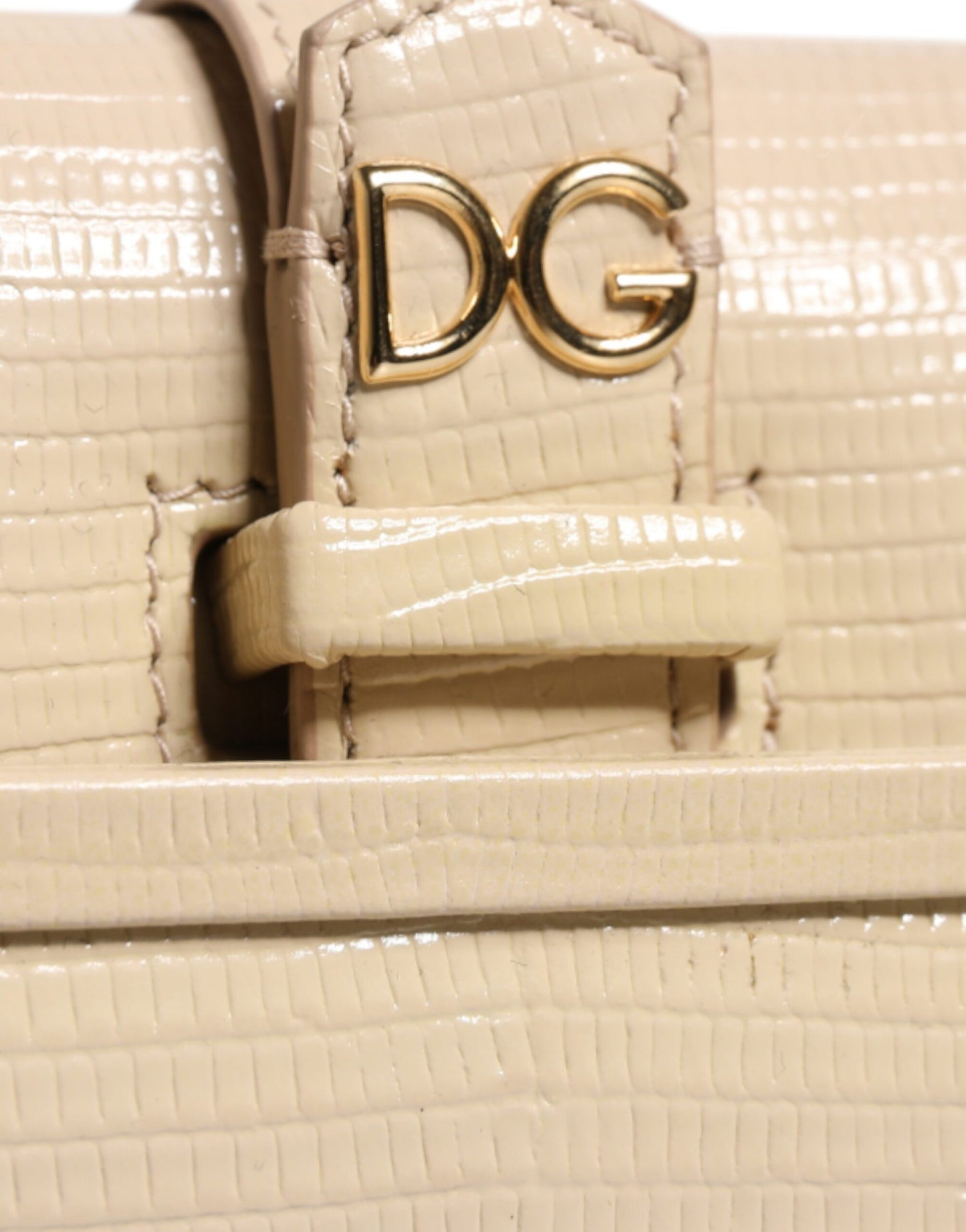 Dolce & Gabbana Beige Leder Ingrid Top Handle Umhängetasche